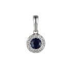 Sapphire & Diamond 18CT White-Gold September Birthstone Pendant Necklace