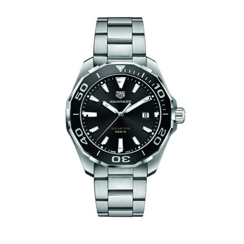 TAG Heuer Aquaracer 43mm Black Dial Steel Bracelet Men's Watch