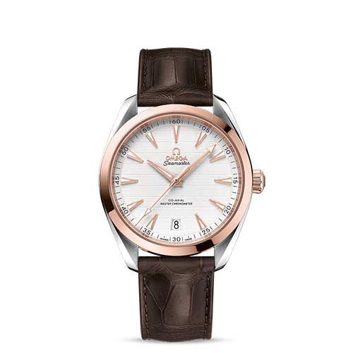OMEGA Seamaster Aqua Terra Two-Tone Brown Leather 41mm Automatic Men's Watch