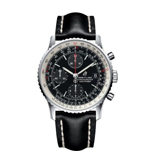 Breitling Navitimer 1 Steel Black & Leather 41mm Automatic Men's Watch