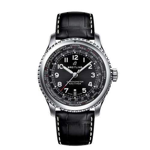 Breitling Navitimer 8 B35 Unitime Steel Black 43 mm Automatic Watch