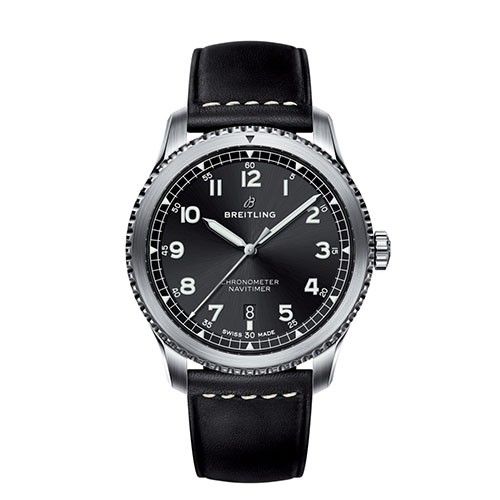 Breitling Navitimer 8 Steel Black Leather 41 mm Automatic Men's Watch