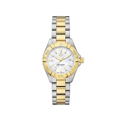 TAG Heuer Aquaracer Steel, Gold & Mother of Pearl 27mm Women's Watch