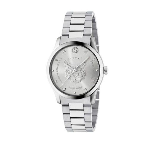 Gucci G-Timeless Feline Stainless Steel 38mm Watch