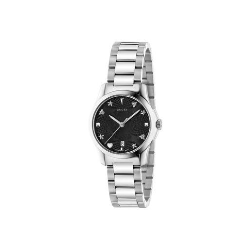 Gucci G-Timeless Date Steel & Black 27 mm Women's Watch