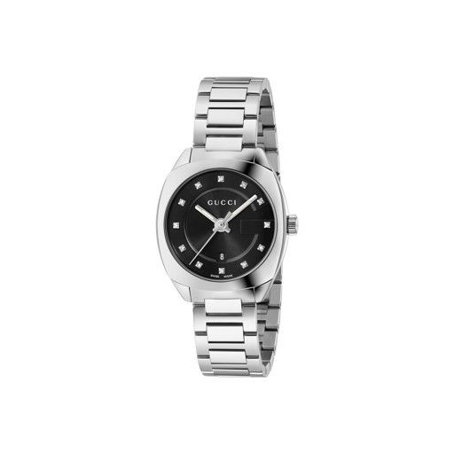 Gucci Cushion GG2570 Steel Black Diamond 29mm Women's Watch