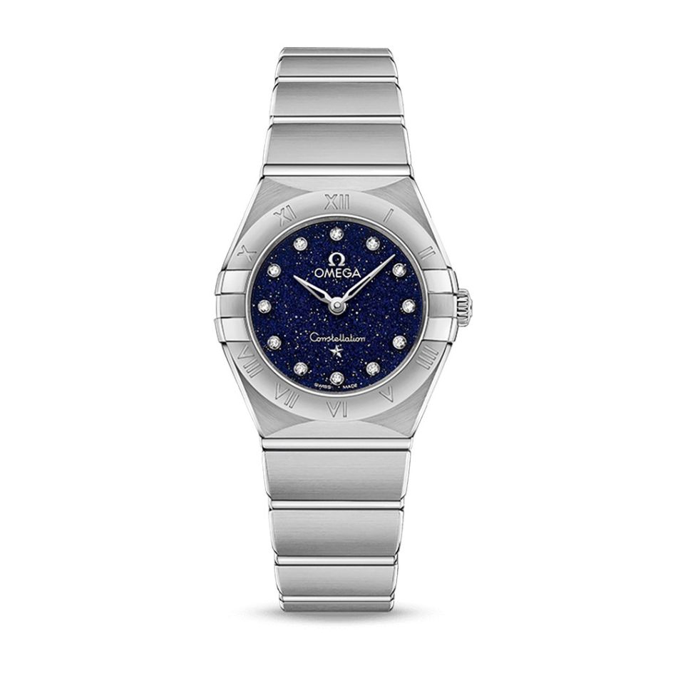 OMEGA Constellation Manhattan Diamond Dial Steel & Blue 25mm Women's Watch