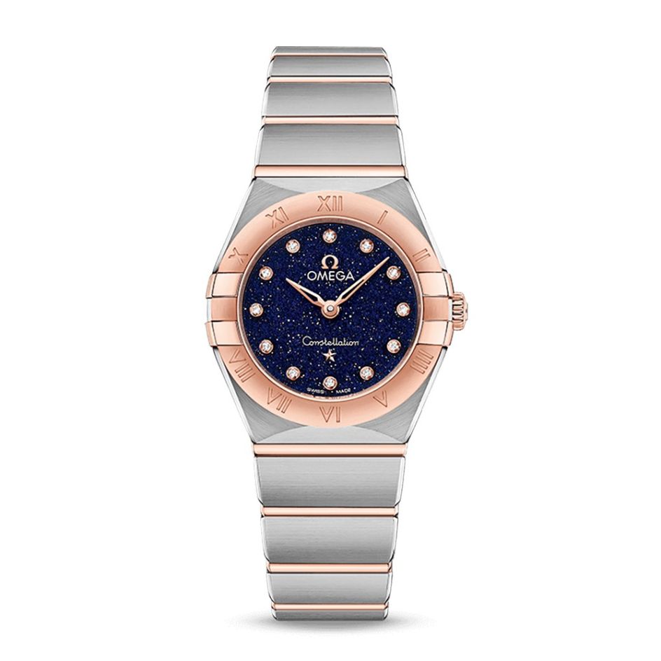 OMEGA Constellation Manhattan Diamond Sedna™ Gold Steel & Blue 25mm Watch