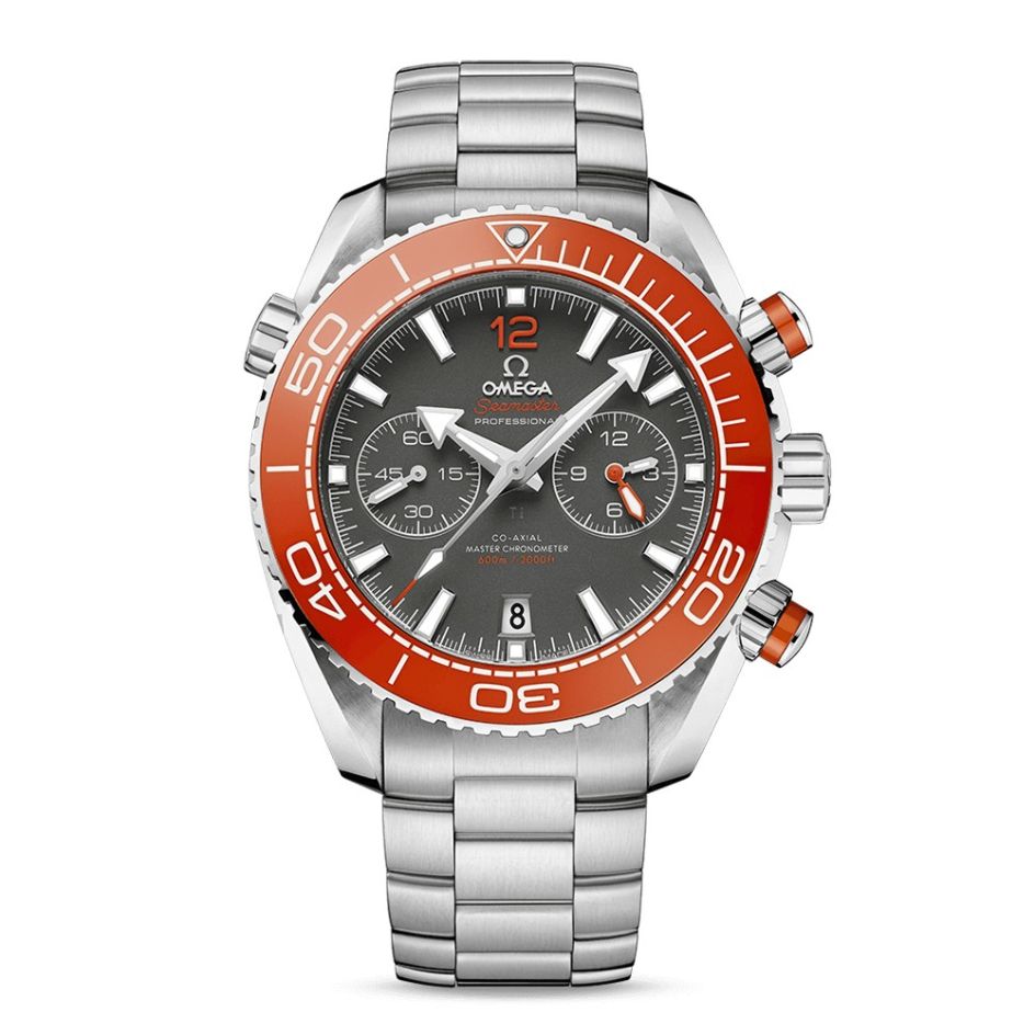 OMEGA Seamaster Planet Ocean 600 m Steel & Orange 45.5 mm Chronograph Watch 