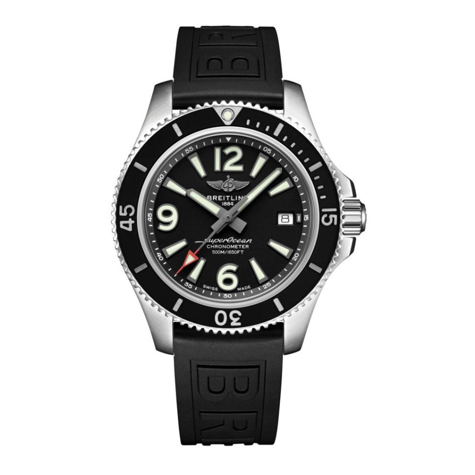Breitling Superocean Automatic 42mm Steel & Black Silicone Men's Watch