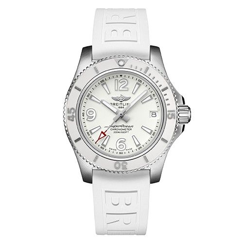 Breitling Superocean Automatic 36 Steel & White Silicone Women's Watch