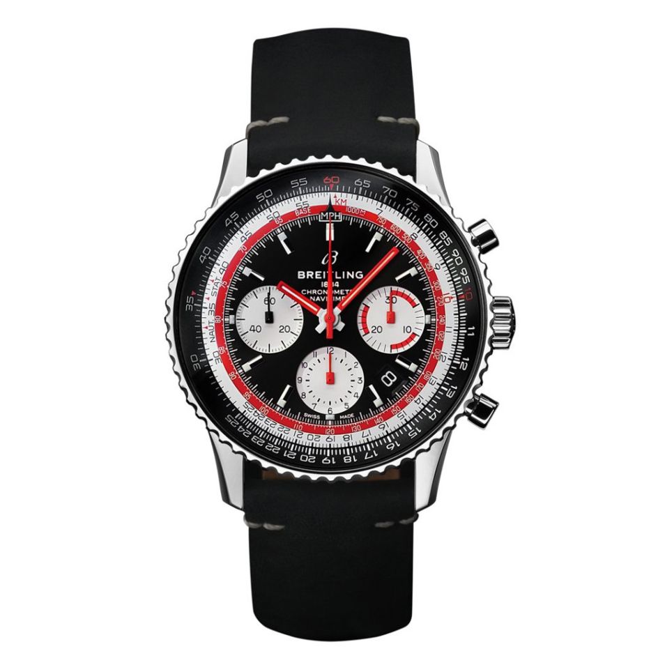 Breitling Navitimer 1 B01 Chronograph Swissair Edition Steel Black 43mm Men's Watch