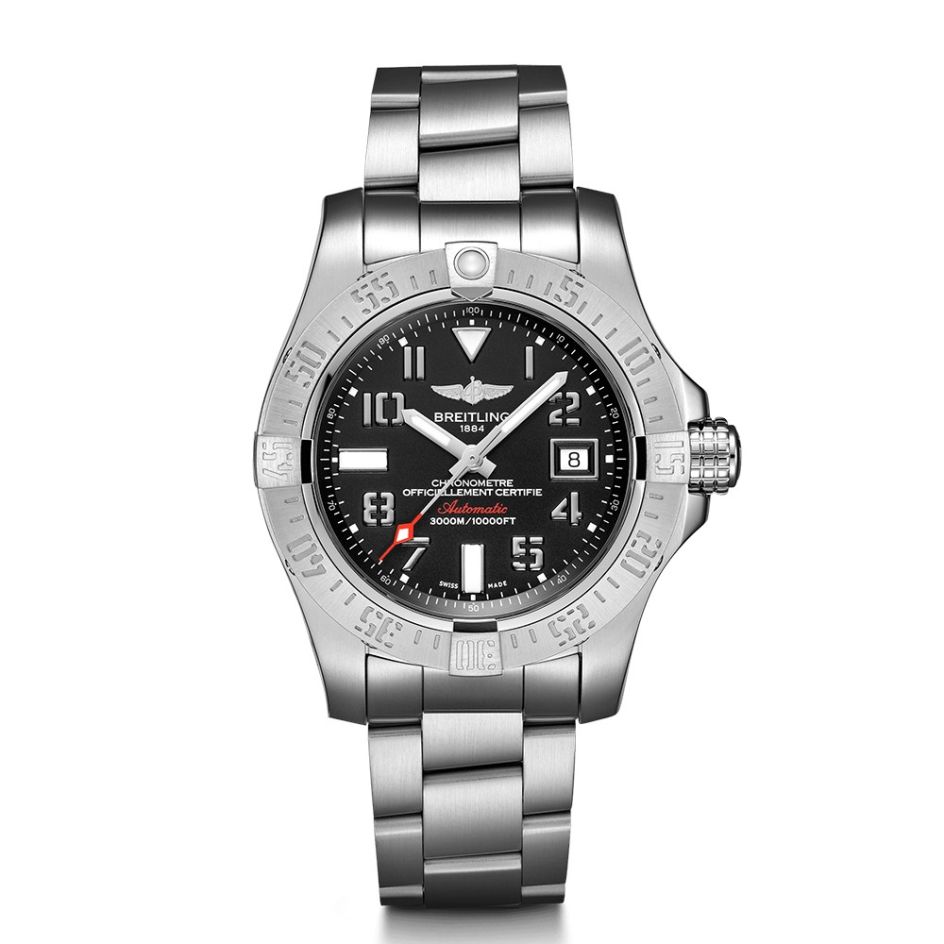 Breitling Avenger II Seawolf Black & Steel 45mm Automatic Watch