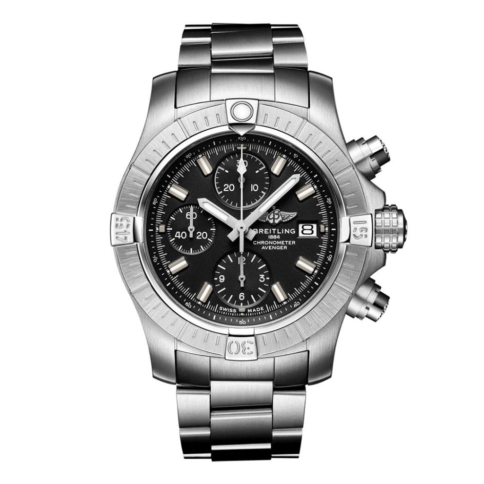 Breitling Avenger Chronograph Steel & Black 43mm Watch