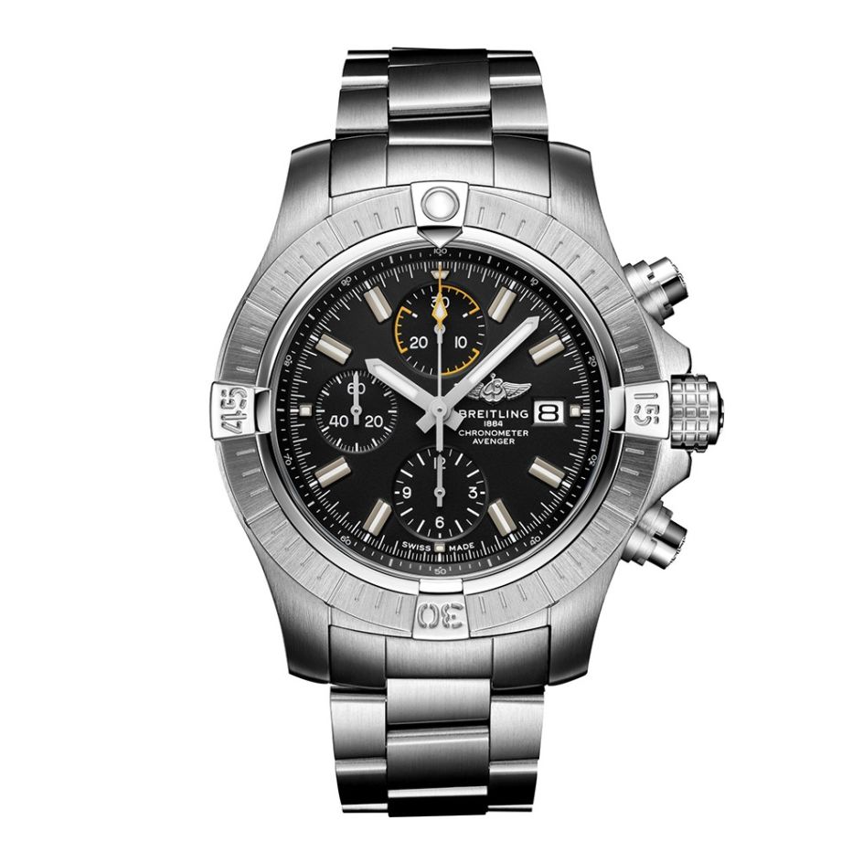 Breitling Avenger Chronograph Steel & Black 45mm Watch