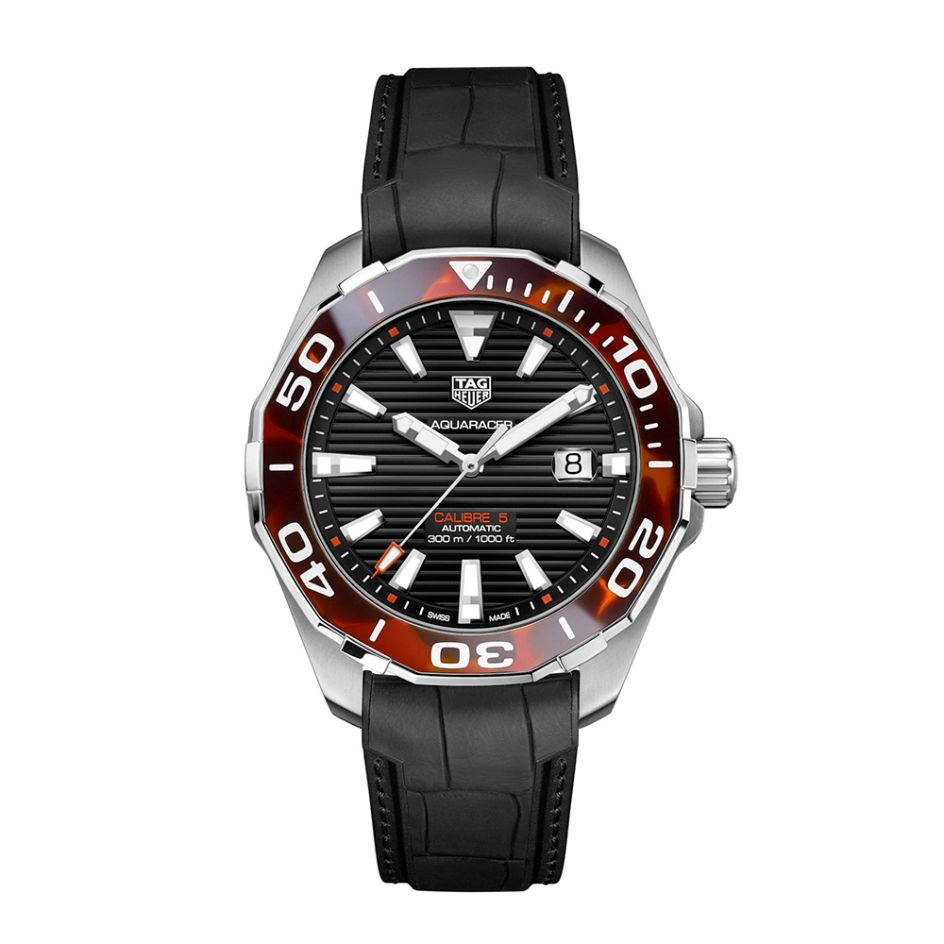 TAG Heuer Aquaracer Steel Tortoiseshell & Black 43MM Automatic Watch