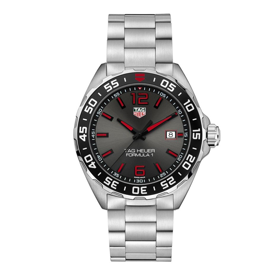 TAG Heuer Formula 1 Steel Grey & Red 43mm Quartz Watch