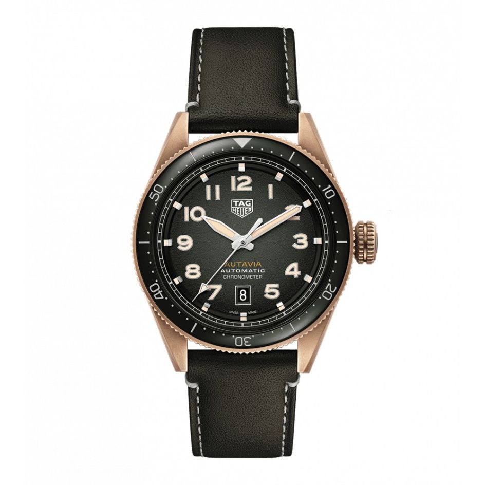 TAG Heuer Autavia Calibre 5 Bronze & Khaki Leather 42mm Automatic Men's Watch