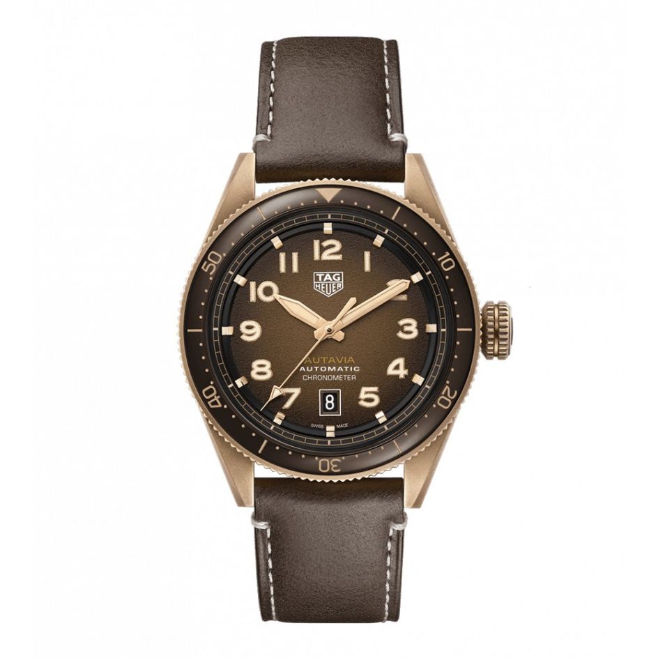 TAG Heuer Autavia Calibre 5 Bronze & Brown Leather 42mm Automatic Men's Watch