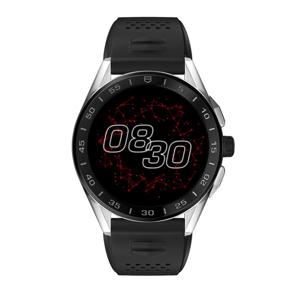 TAG Heuer Connected Steel & Black Rubber 45mm Men's Smartwatch