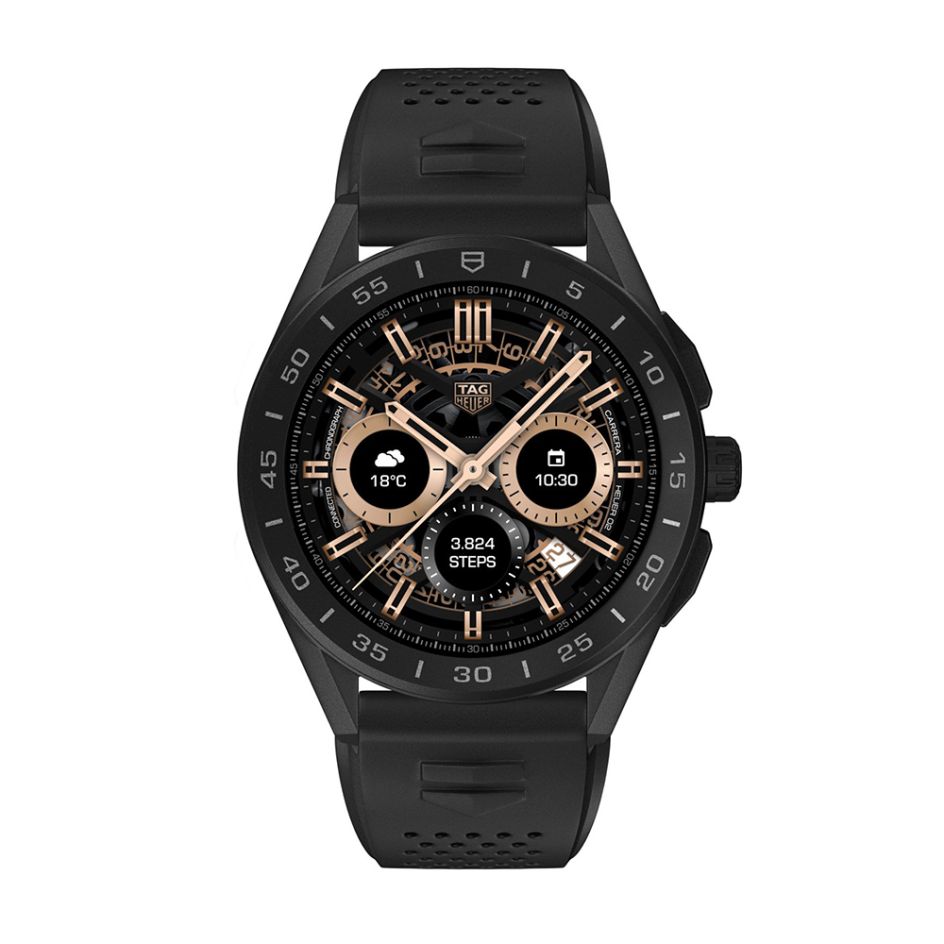 TAG Heuer Connected Black Titanium & Black Rubber 45MM Men's Smartwatch
