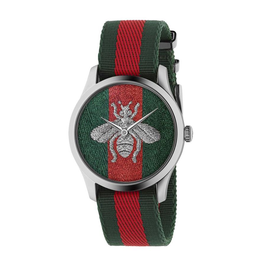 Gucci G-Timeless Steel Green & Red 38MM Watch