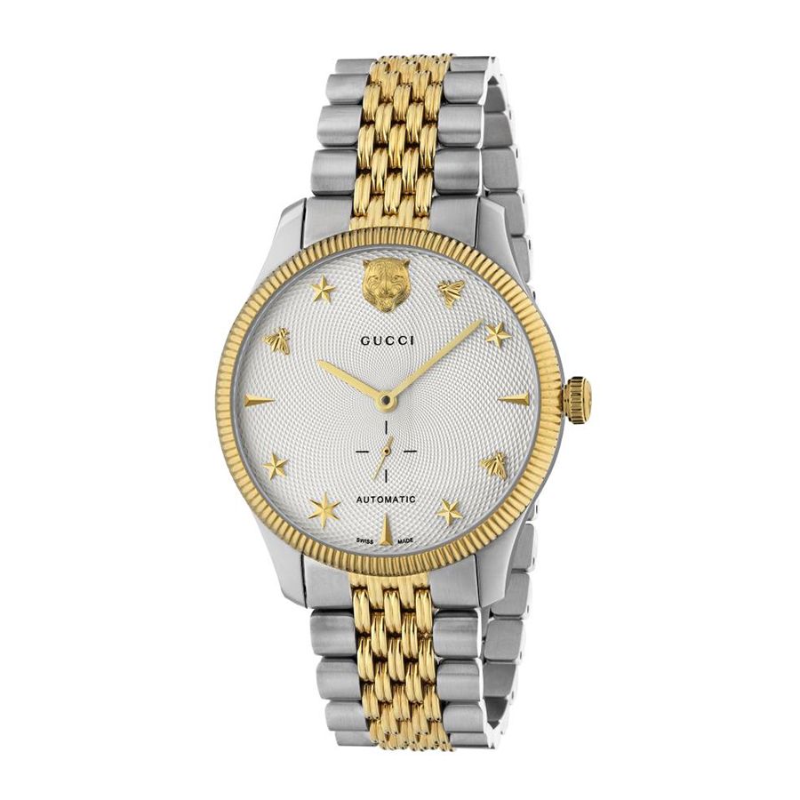 Gucci G-Timeless Motif Dial Steel & Gold 40MM Automatic Watch