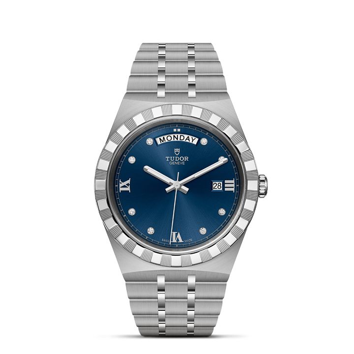 TUDOR Royal Day Date Diamond Steel & Blue 41MM Automatic Watch