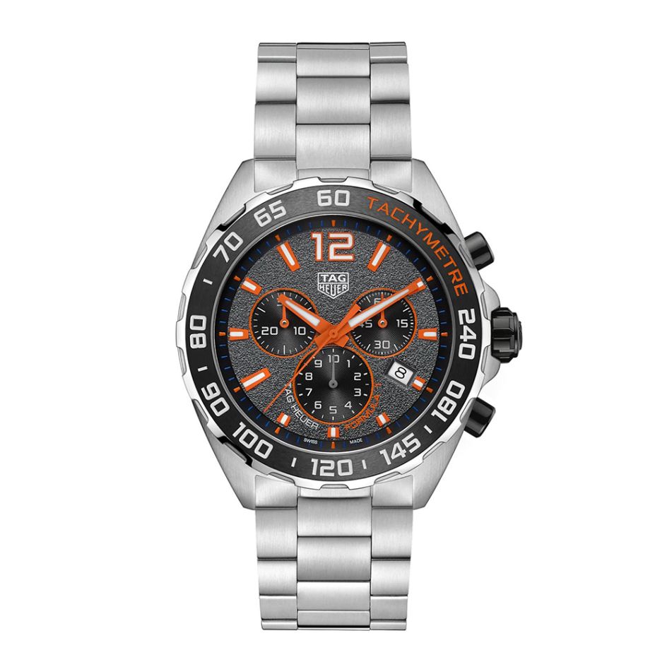 TAG Heuer Formula 1 Steel & Orange 43MM Chronograph Watch