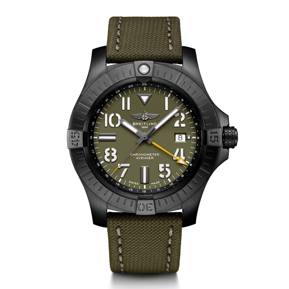 Breitling Avenger GMT Night Mission Limited-Edition Khaki 45MM Watch