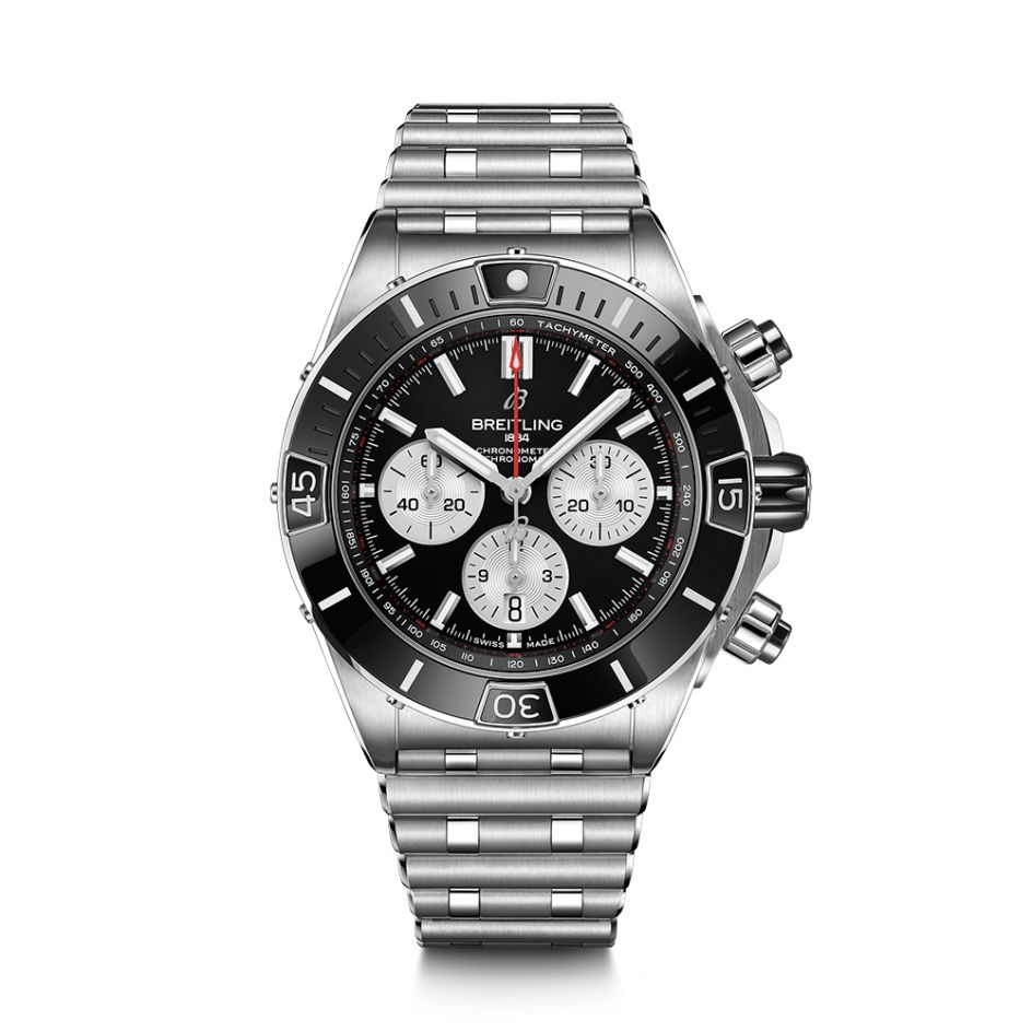 Breitling Super Chronomat B01 Steel & Black 44MM Chronograph Watch