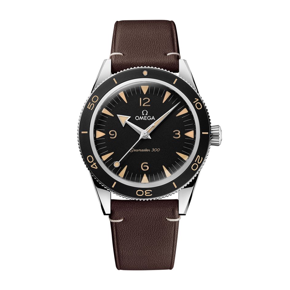 OMEGA Seamaster 300 Co-Axial Master Chronometer Steel & Brown Leather 41MM Watch