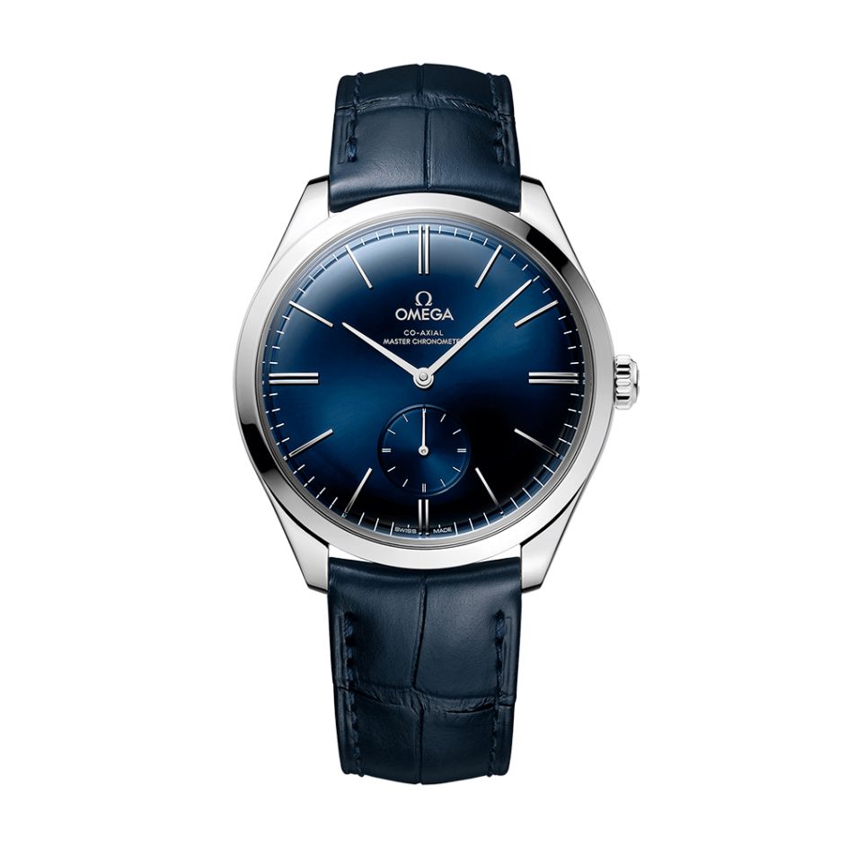 OMEGA De Ville Trésor Small Seconds Steel & Blue Leather 40MM Watch