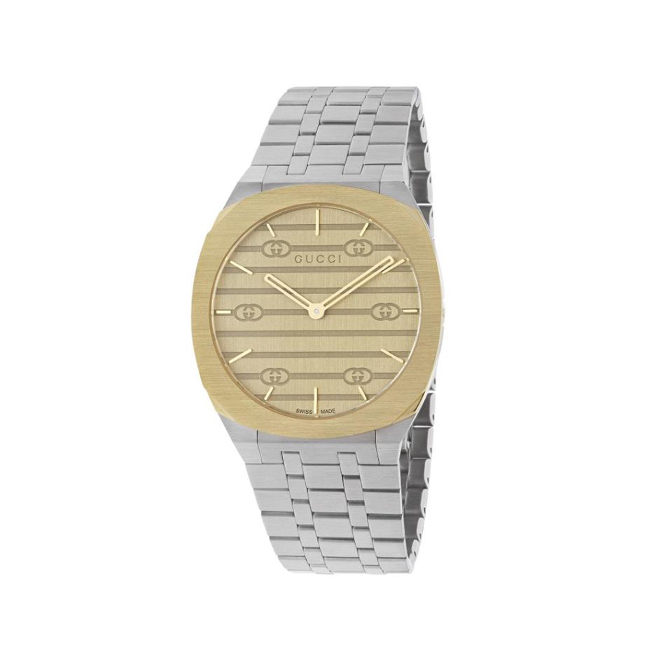 GUCCI 25H Stainless Steel & 18CT Gold-Plated 38MM Watch