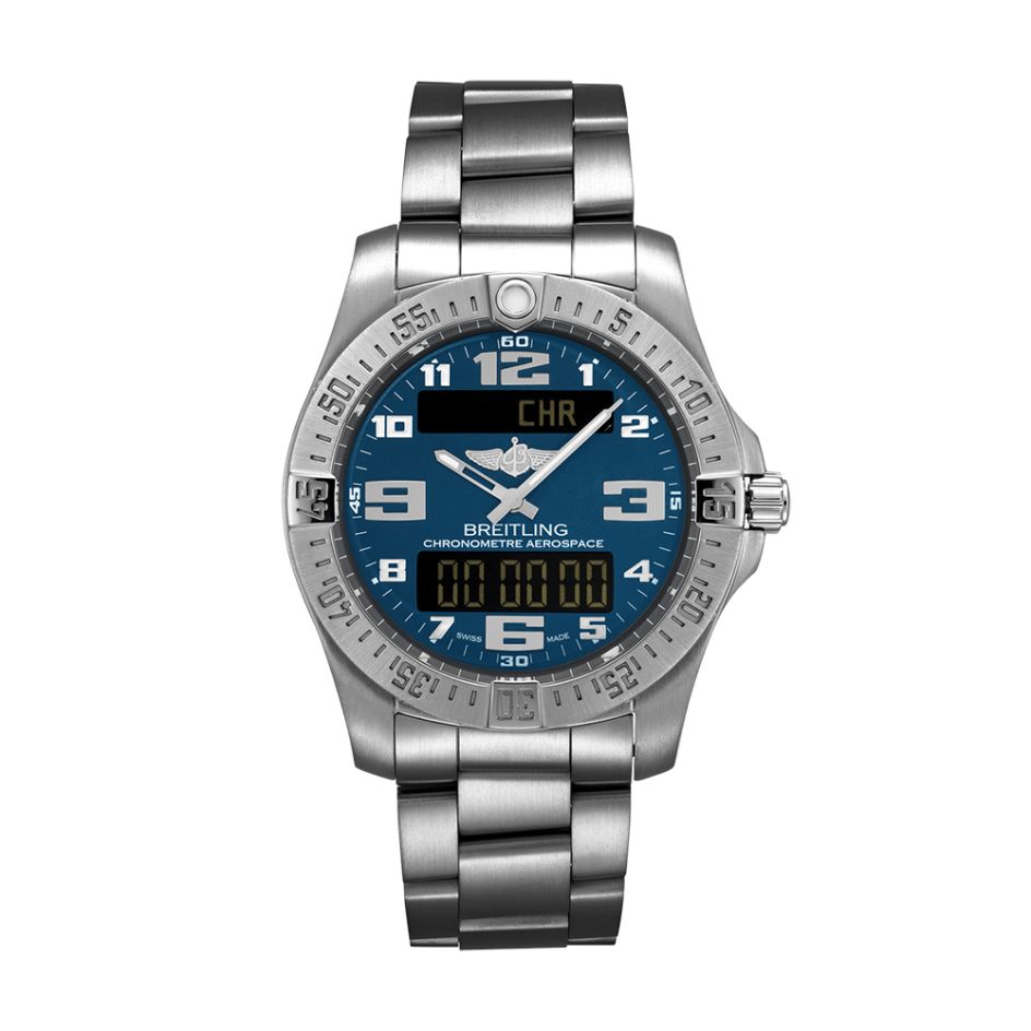 Breitling Aerospace Evo Titanium & Blue Dial 43MM Chronograph Watch