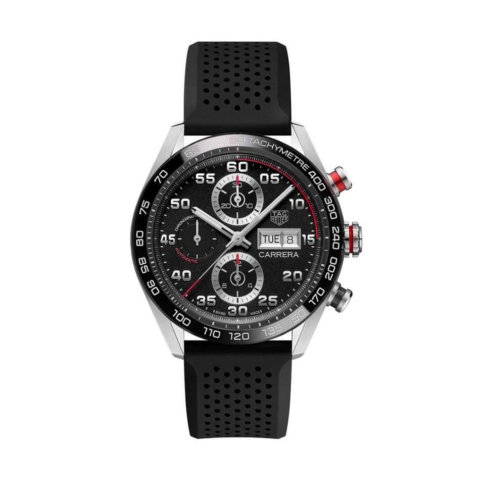 TAG Heuer Carrera Automatic Chronograph Steel & Black Strap 44MM Watch