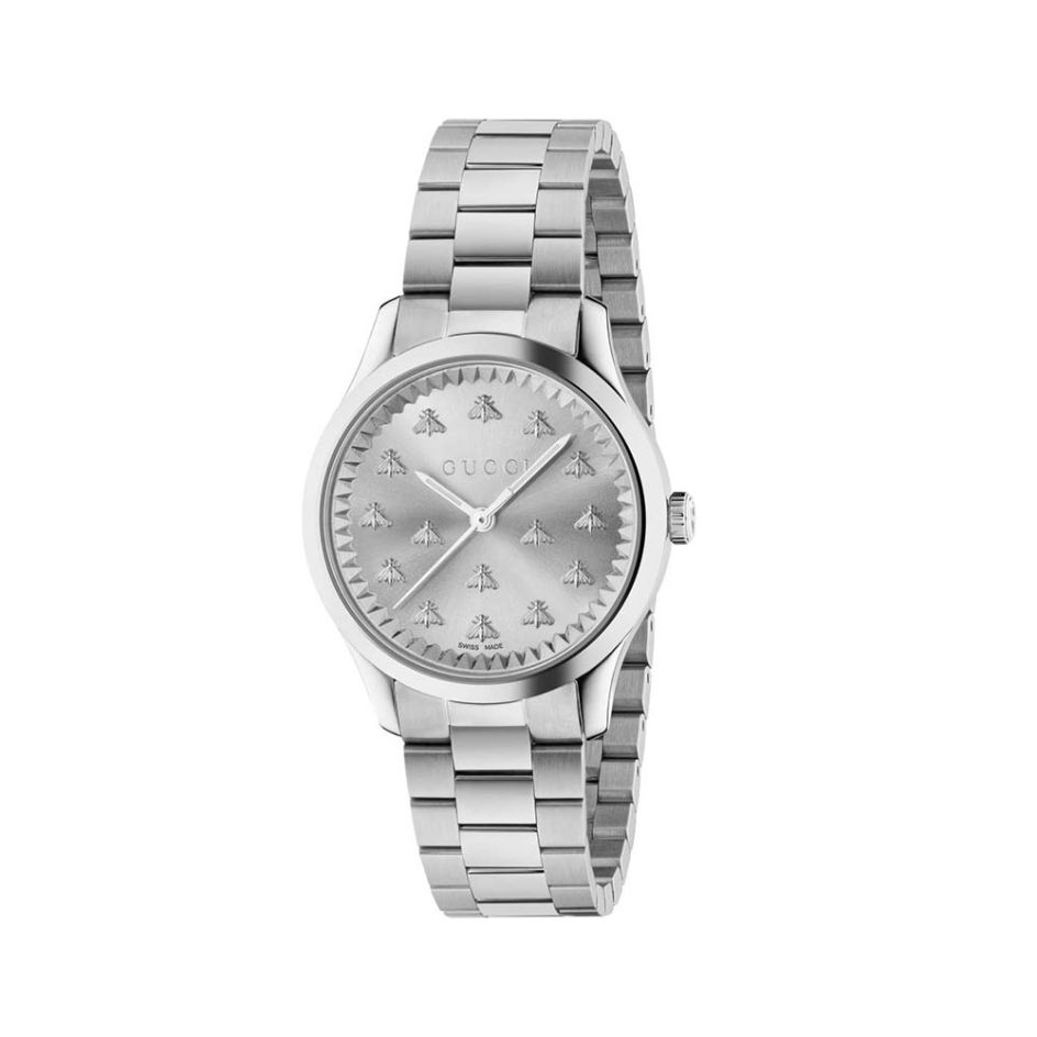 Gucci G-Timeless Silver Dial & Stainless Steel 32MM Watch