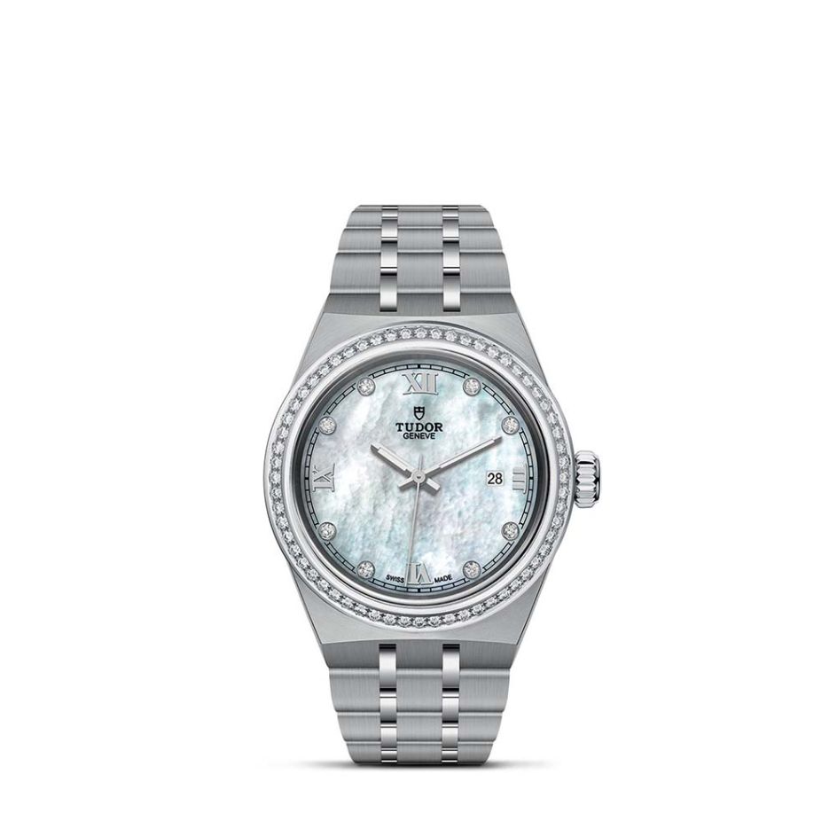 TUDOR Royal Steel Diamond & Mother of Pearl 28MM Watch