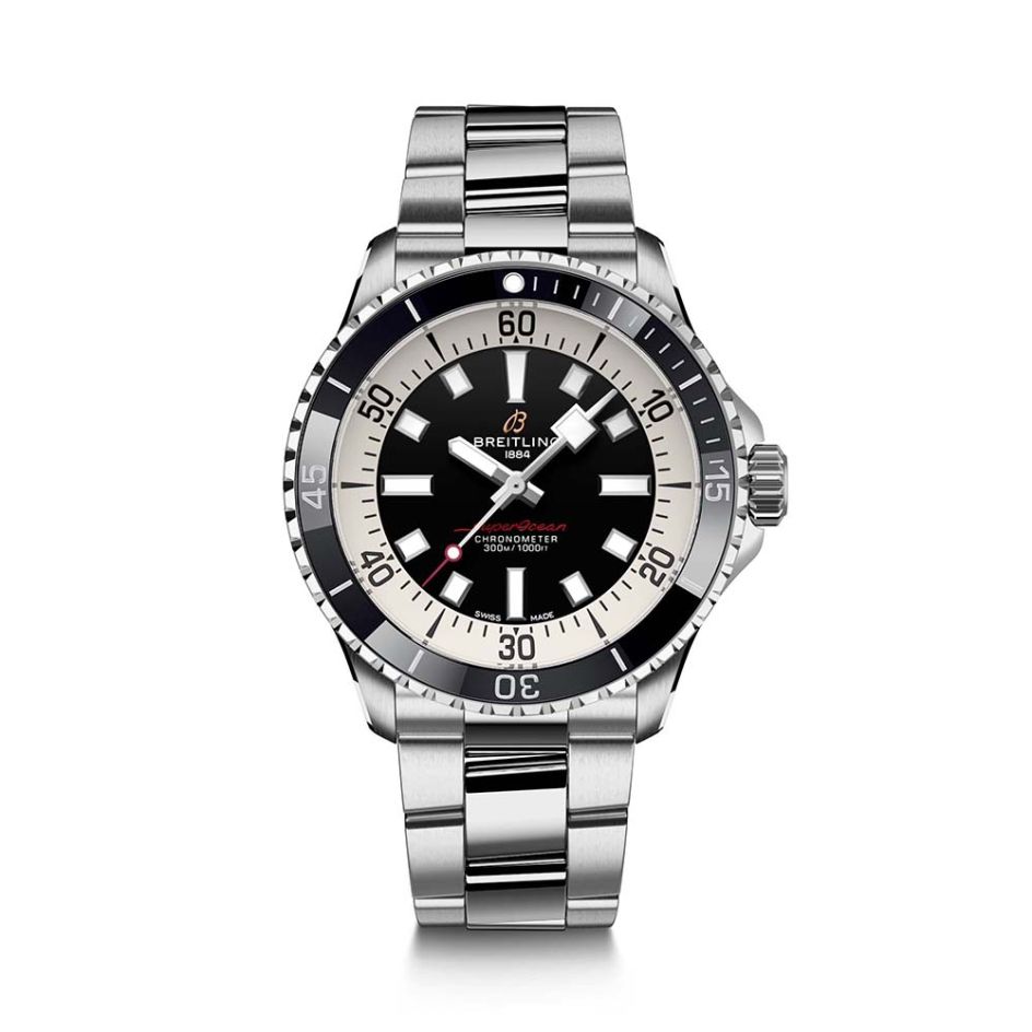 Breitling Superocean Automatic 42MM Steel & Black Dial Watch