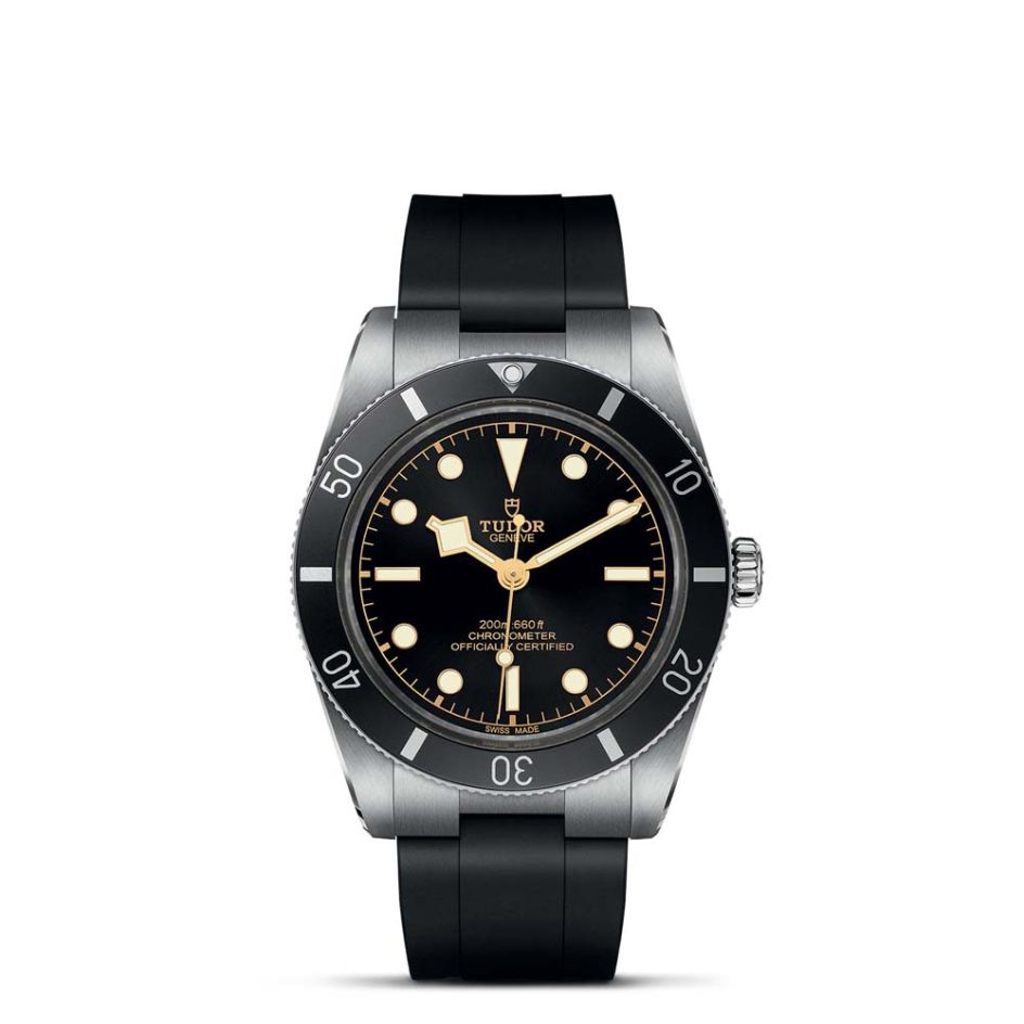 TUDOR Black Bay 54 Steel & Black Silicone 37MM Automatic Watch