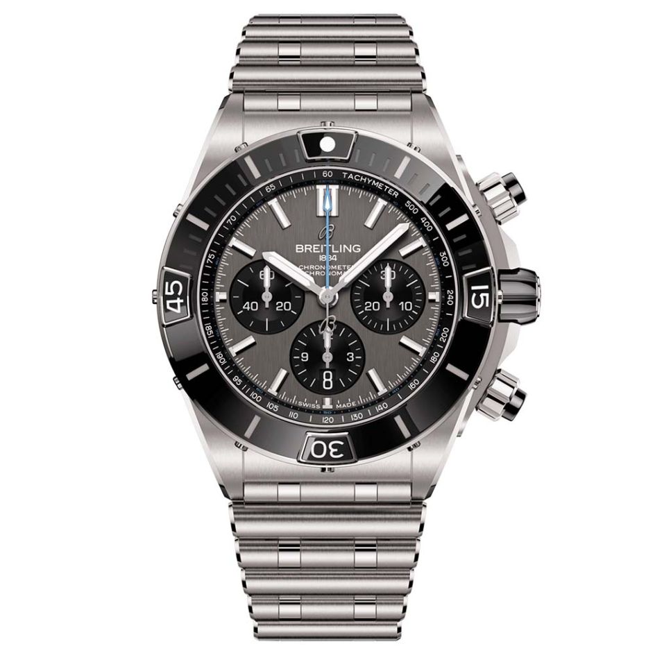 Breitling Super Chronomat B01 Titanium Grey & Black 44MM Watch