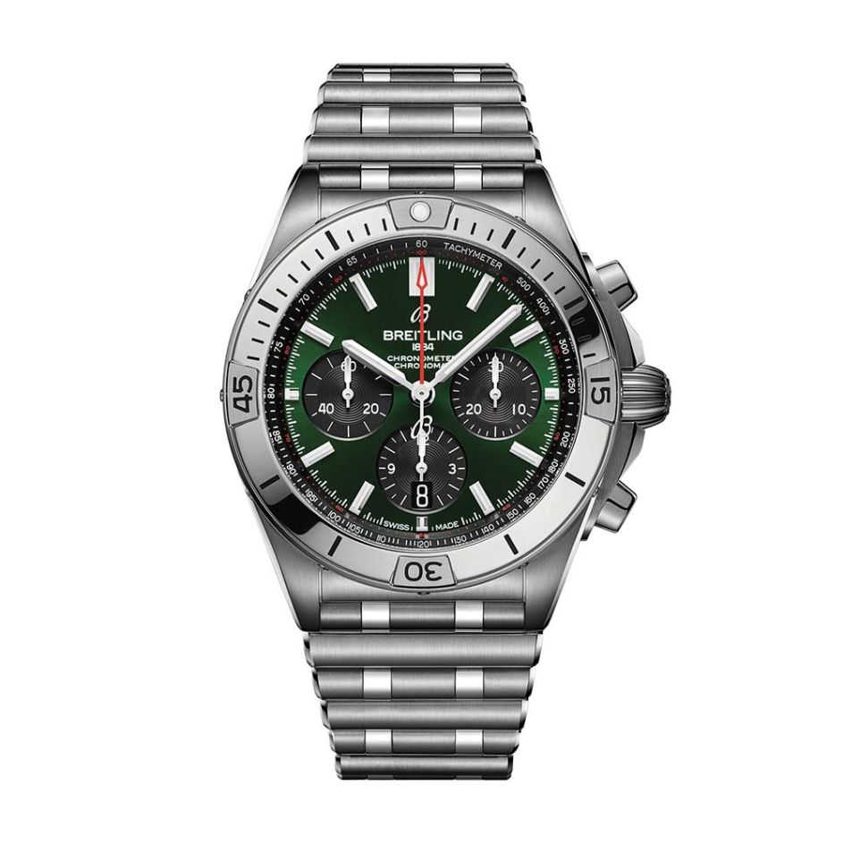 Breitling Chronomat B01 Steel & Green 42MM Chronograph Watch