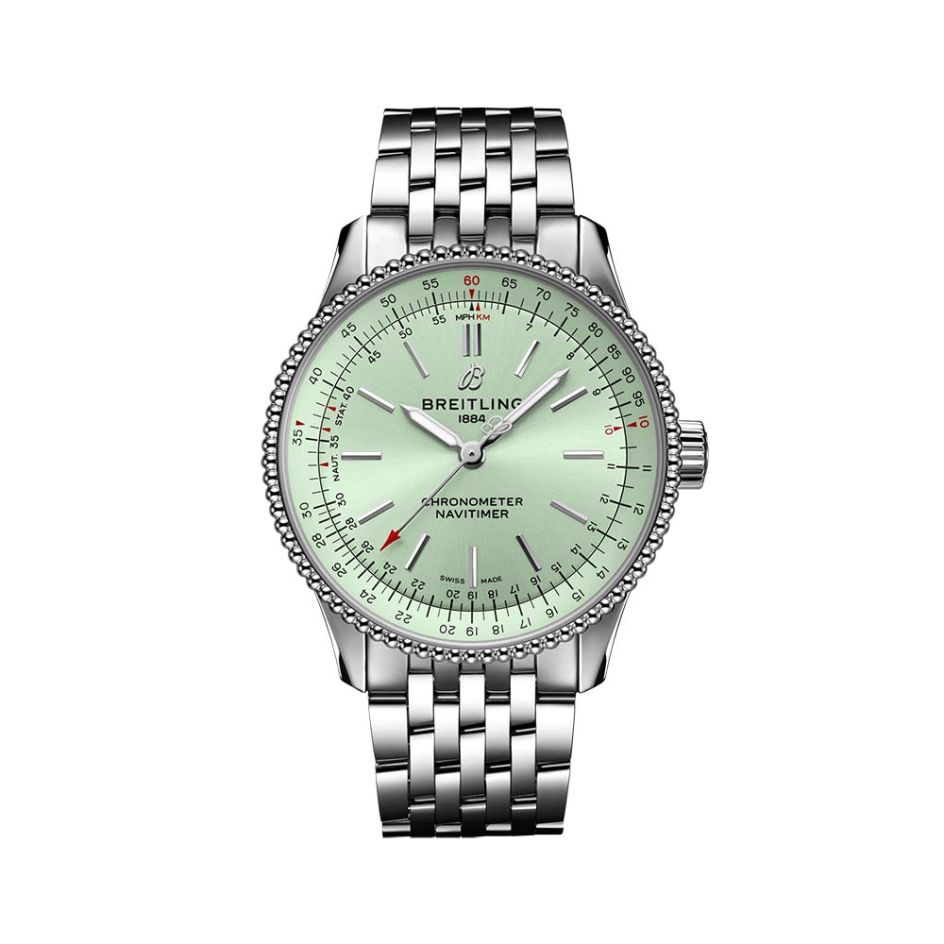 Breitling Navitimer Automatic Steel & Mint Green 35MM Watch