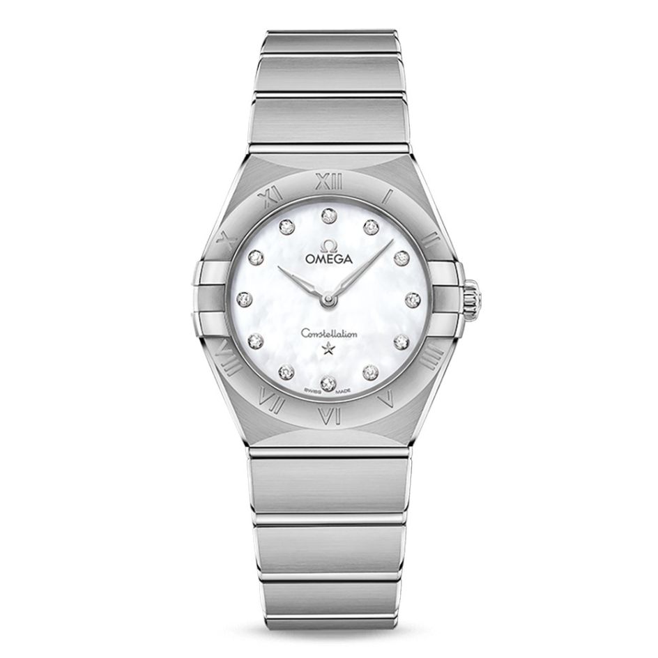OMEGA Constellation Manhattan Diamond & Steel 28mm Women's Watch