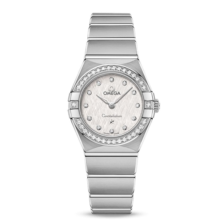 OMEGA Constellation Manhattan Steel Diamond Bezel 25mm Women's Watch