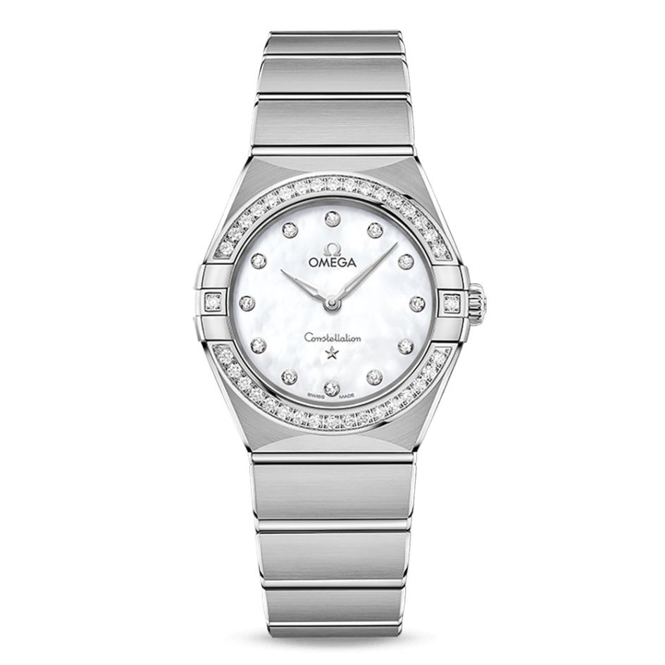 OMEGA Constellation Manhattan Mother of Pearl & Diamond 28mm Watch