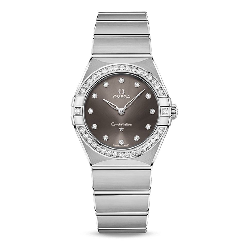 OMEGA Constellation Manhattan Steel Grey & Diamond 28mm Women's Watch