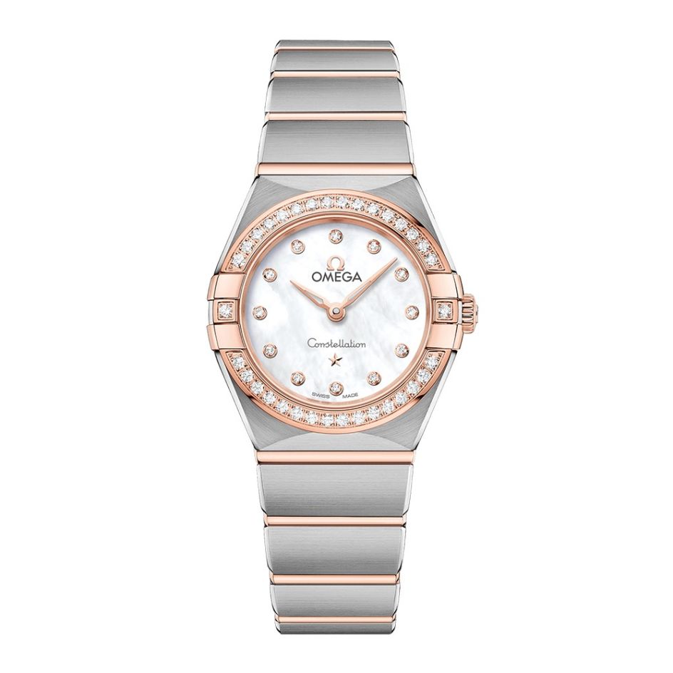 OMEGA Constellation Manhattan Diamond Steel & Rose-Gold 25mm Women's Watch