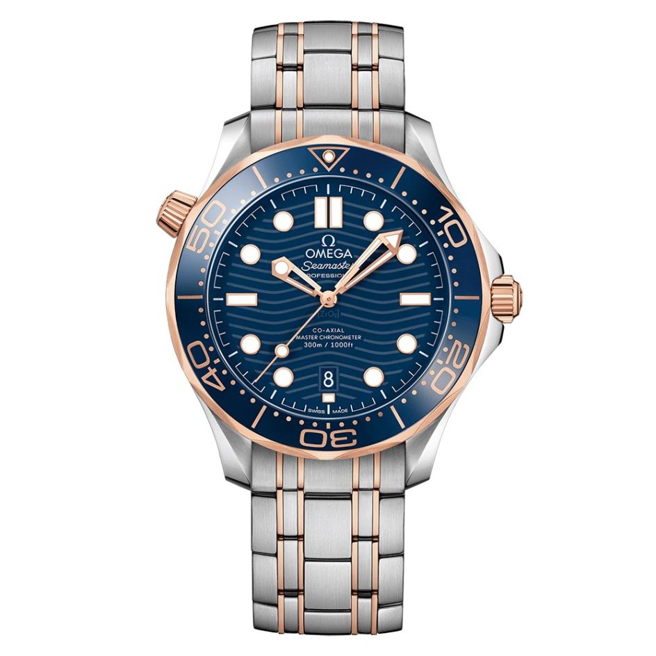 OMEGA Seamaster Diver 300m Steel 18ct Rose-Gold & Blue 42mm Automatic Men's Watch