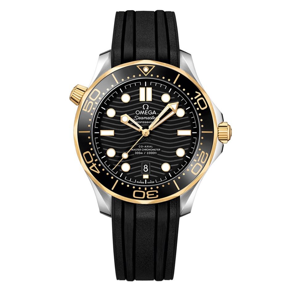 OMEGA Seamaster Diver 300m Steel 18ct Yellow-Gold & Black 42mm Automatic Men's Watch